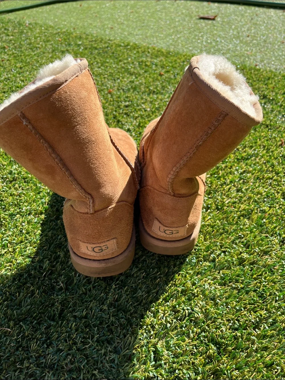 Ugg Tan Boots mid rise women 8